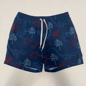 Chubbies Men's Blue Dinosaur Swim Trunks Small Beach Vacation Cruise Swimwear